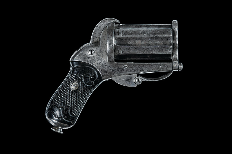 Raro pepperbox revolver a spillo C&D