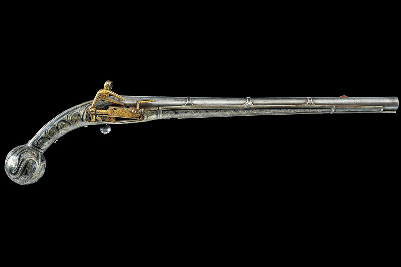 Bellissima pistola a pietra focaia