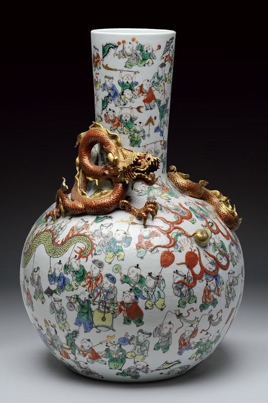 Interessante vaso marcato Qianlong