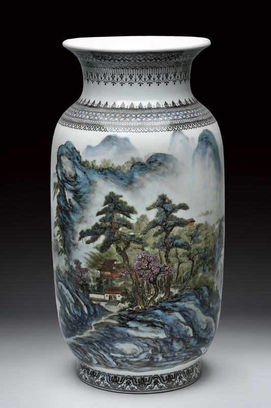 Grande vaso in porcellana