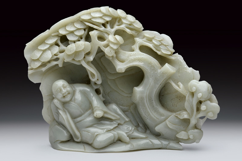 Scultura in giada celadon