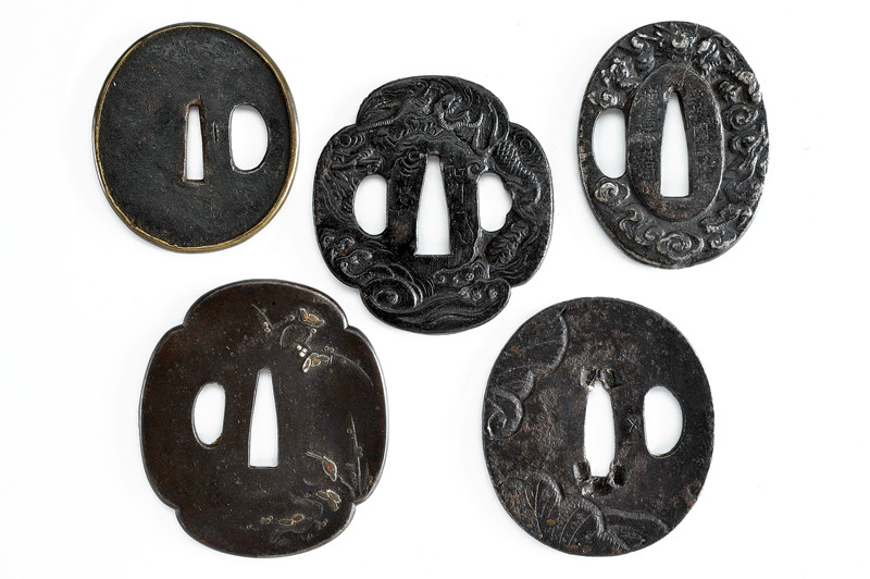Lotto di cinque tsuba