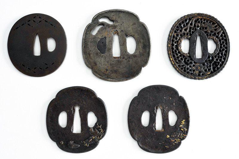 Lotto di cinque tsuba