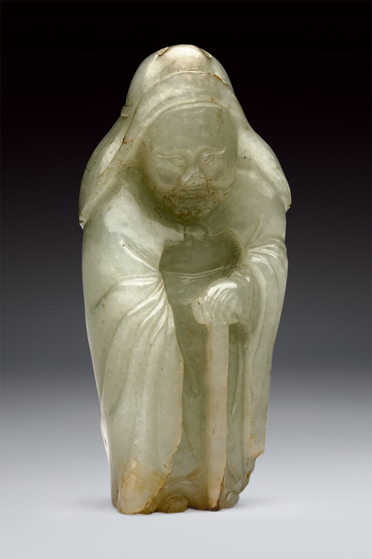Figura in giada celadon chiaro