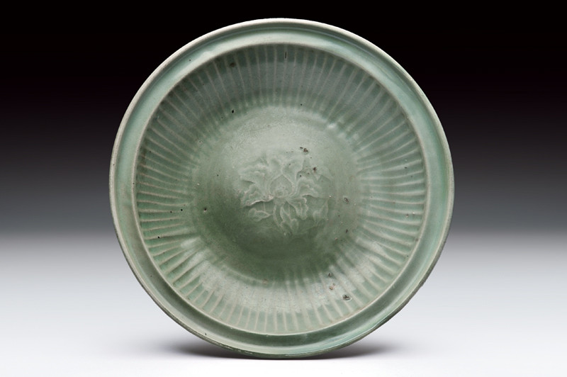 Piatto in porcellana celadon