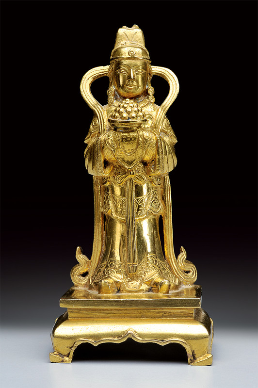 Divinità in bronzo dorato
