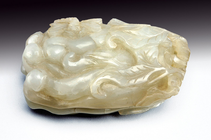 Fine scatola in giada celadon chiaro