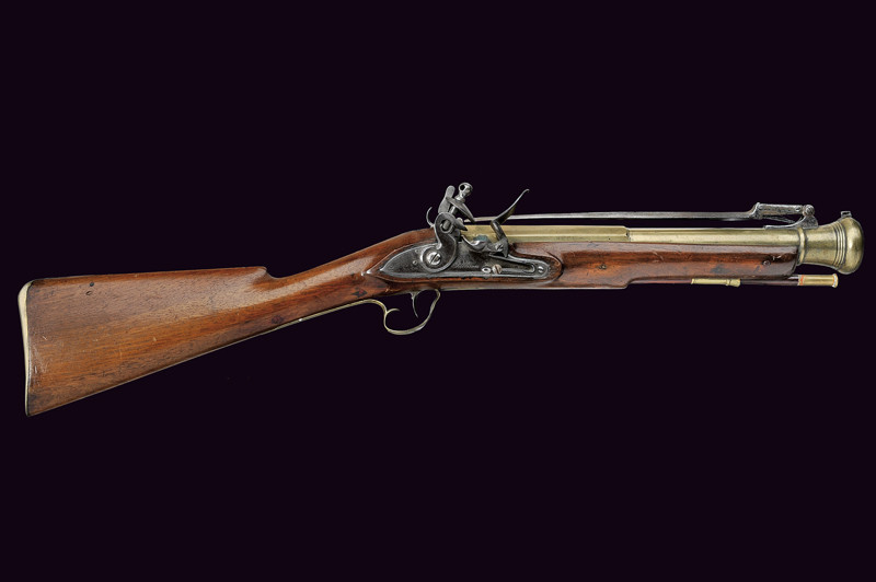 Tromboncino pietra focaia da marina, con baionetta