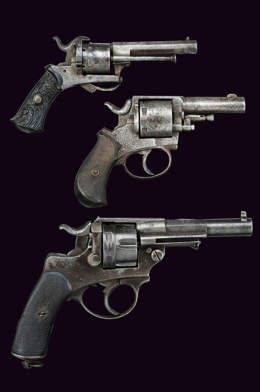 Lotto di tre revolver 