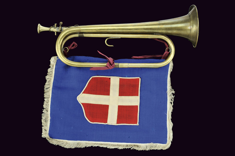 Tromba con stendardo sabaudo