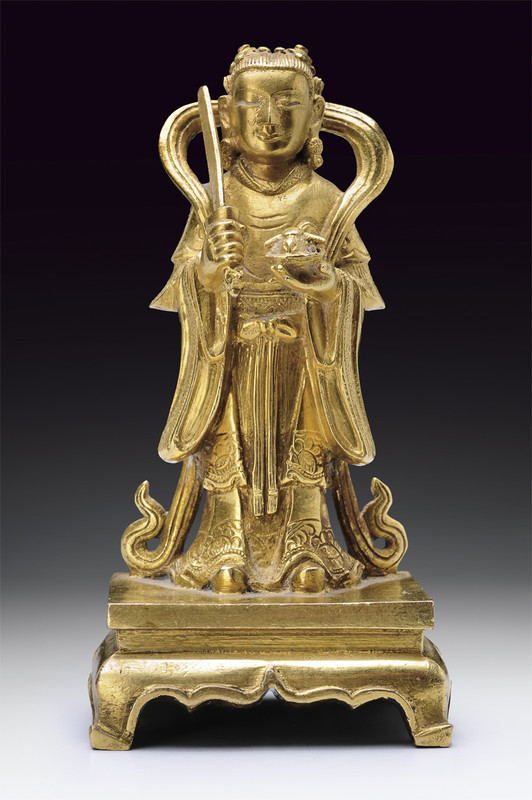Divinità bronzo dorado