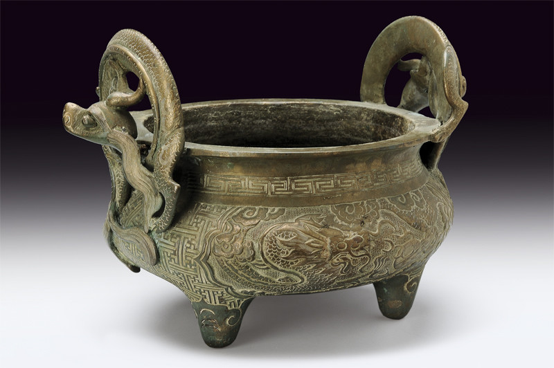 Bruciaprofumi in bronzo marcato Xuande