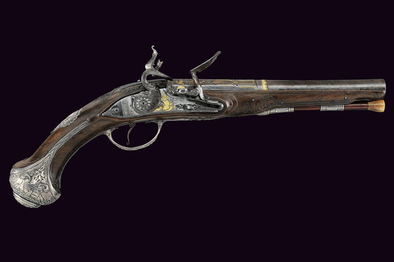Pistola a pietra focaia  di lusso, di Joseph Deop