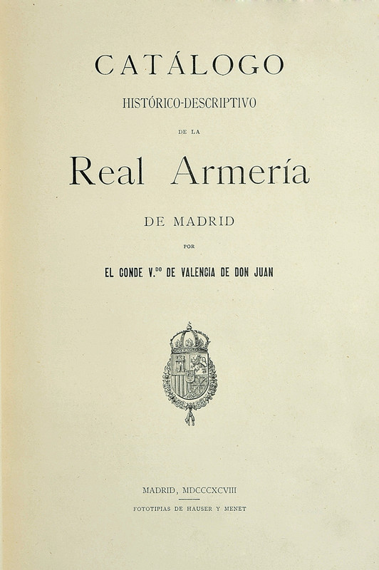 \"Catalogo de la Real Armeria de Madrid\"