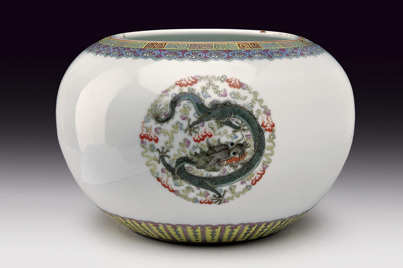 Vaso in porcellana famiglia rosa marcato Qianlong