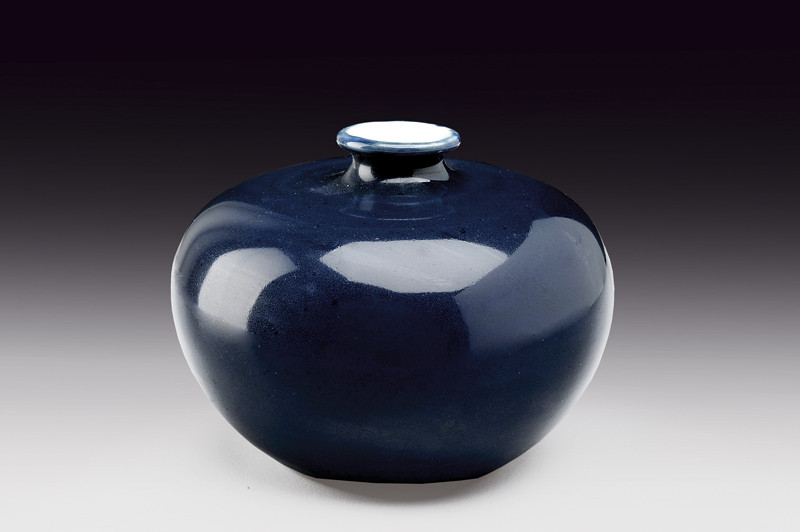 Vasetto in porcellana blu cobalto