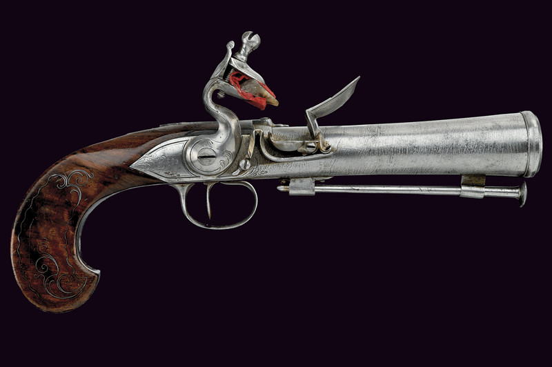 Pistola a pietra focaia a tromboncino