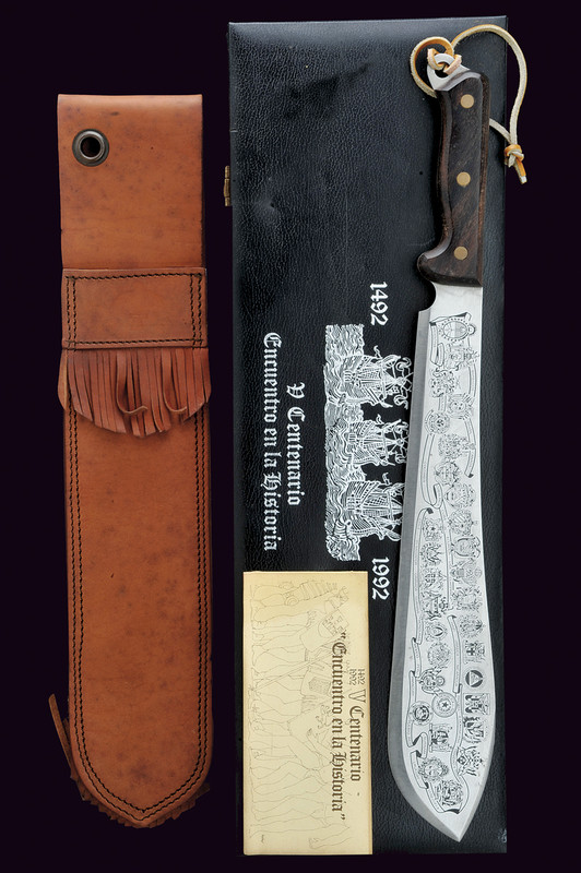 Machete commemorativo, con fodero e astuccio