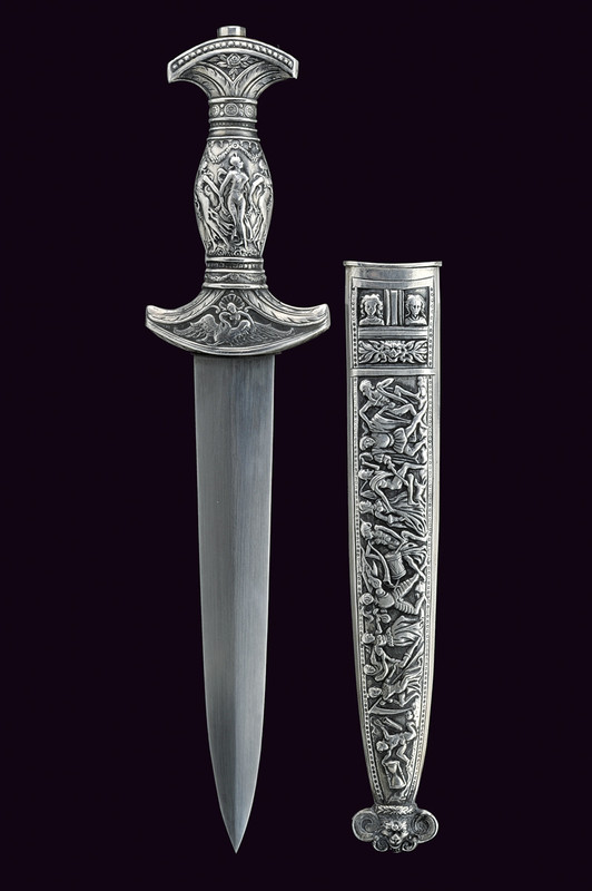 Pugnale decorativo in argento