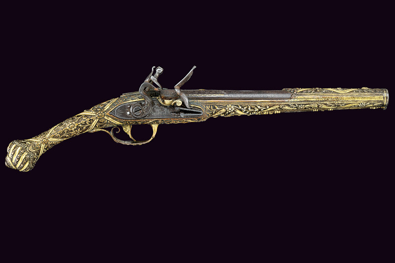 Elegante pistola a pietra focaia