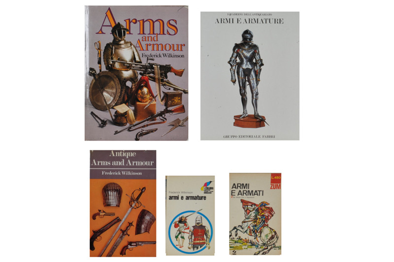 Lotto di cinque libri sulle armi