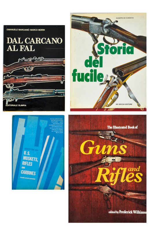 Lotto di quattro libri sulle armi