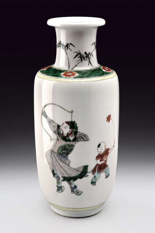 Vaso in porcellana famiglia verde