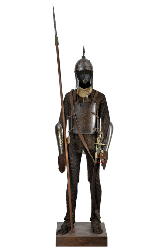 Insieme composito da uomo d\'arme