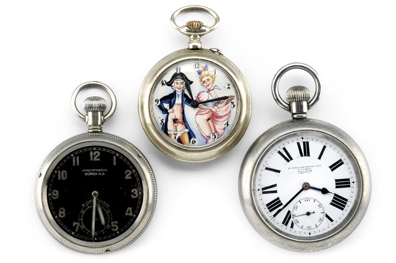 Lotto di tre orologi da tasca