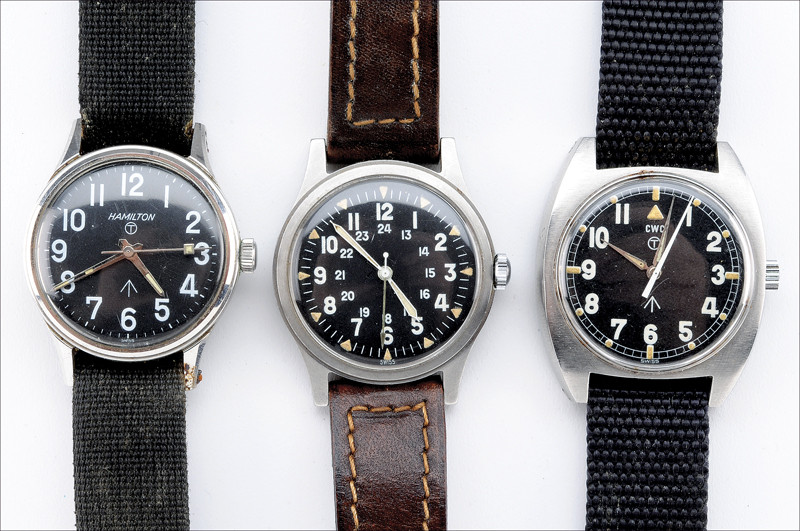 Lotto di tre orologi militari