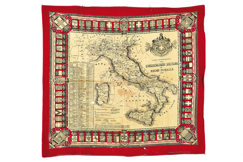 Fazzoletto \"Circoscrizioni Militari\" 1884