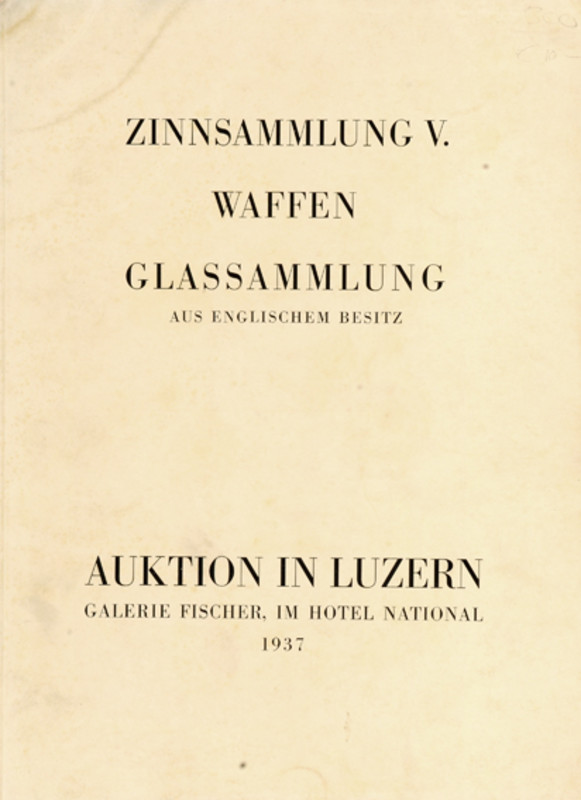 Zinnsammlung V. Waffen Glassamlung aus englishem besitz