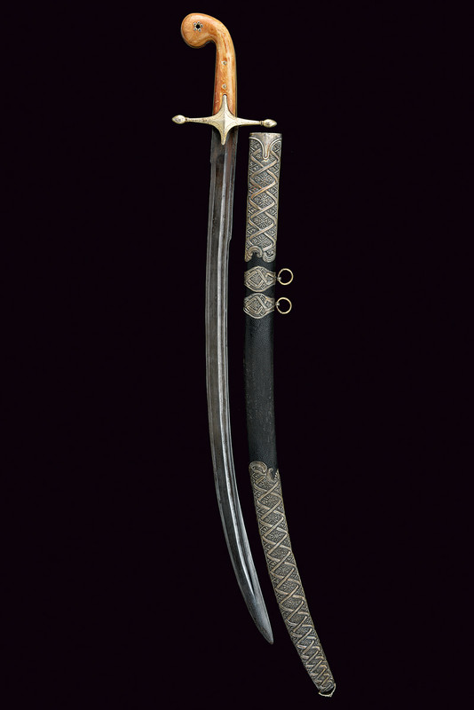 Shamshir con fornimenti in argento
