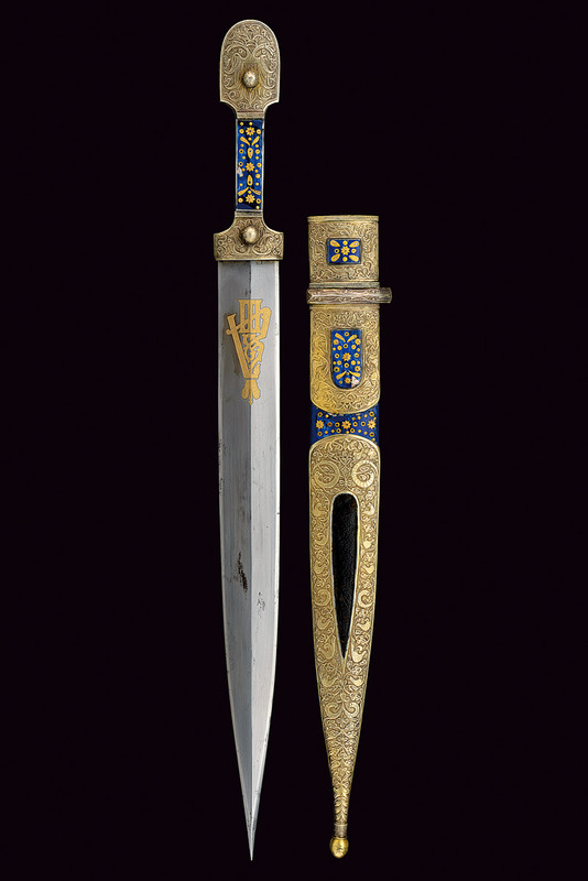 Bellissimo kindjal con monogramma di Zar Alessandro III