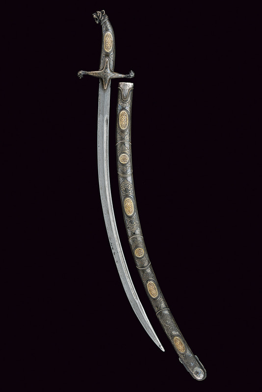 Sciabola con fornimenti in argento