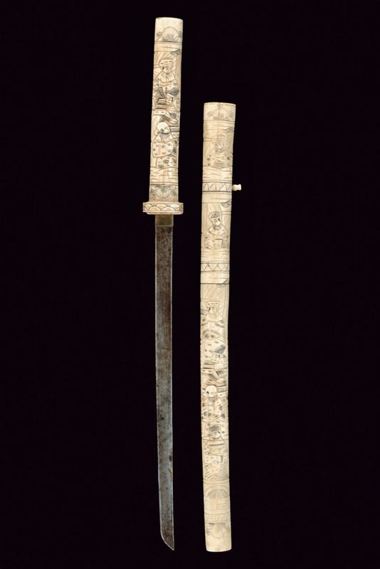 Wakizashi intagliato