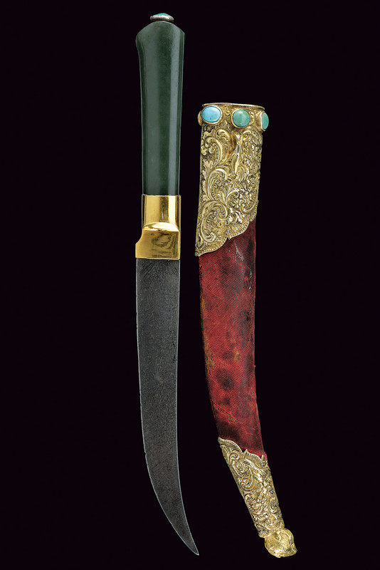 Piccolo coltello con impugnatura in giada