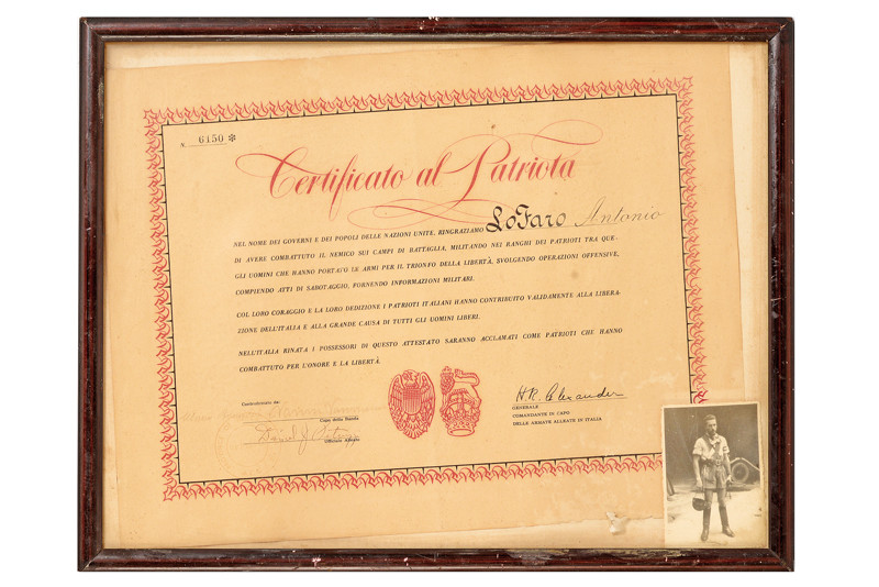 \"Certificato al Patriota\"