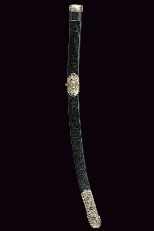 Fodero da shasqua con fornimenti in argento