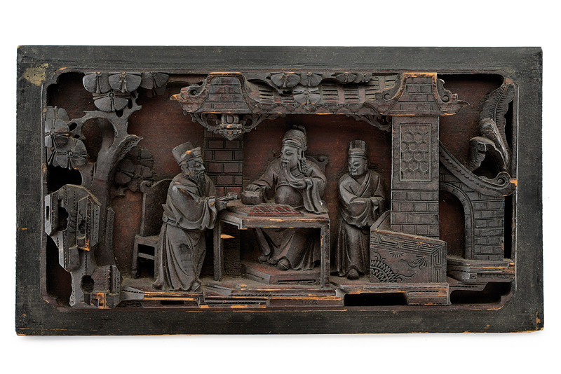 Diorama scolpito in legno