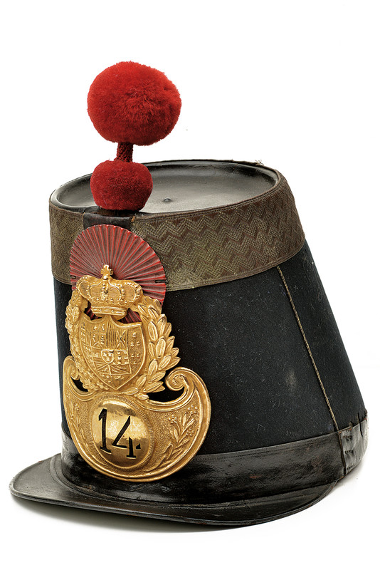 Shako da ufficiale mod. 1857- 59 del Reggimento Svizzero 14 fanteria di linea \"Sannio\"