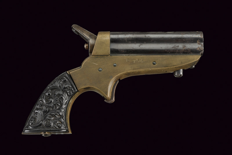 Pistola a quattro canne sul tipo Sharps