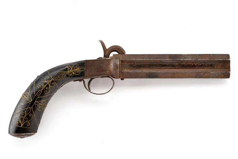 Pistola a luminello a due canne girevoli