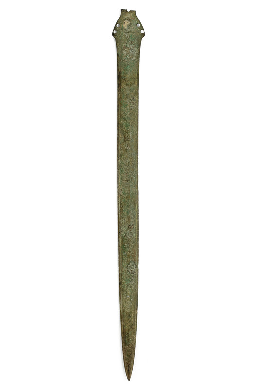Spada a lingua da presa in bronzo