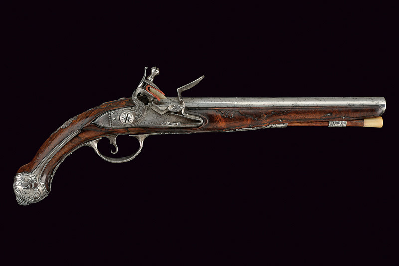 Pistola a pietra focaia di G. M. Logia
