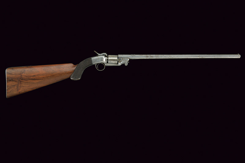 Raro ed interessante fucile revolver Reilly a luminello