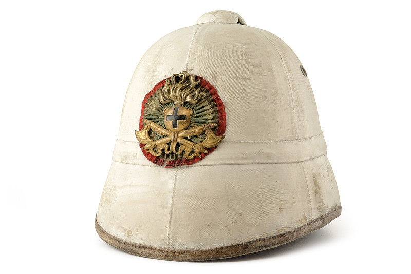 Casco coloniale da ufficiale del Genio