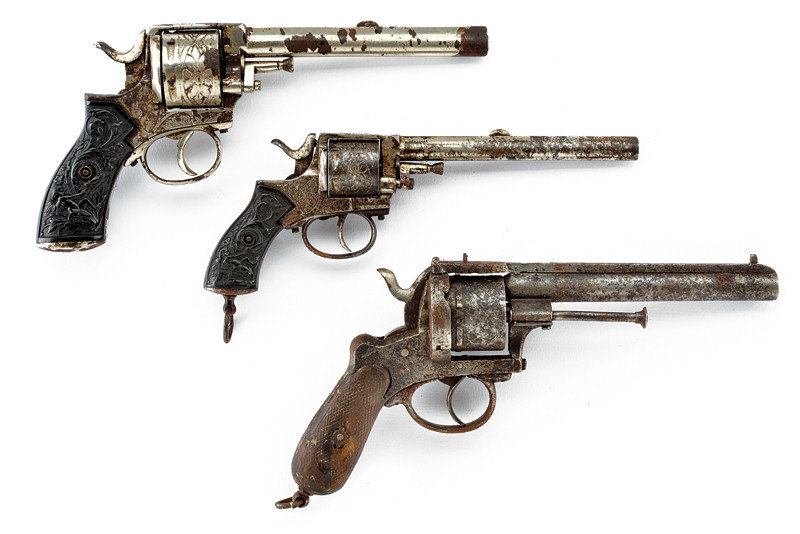 Lotto di tre revolver