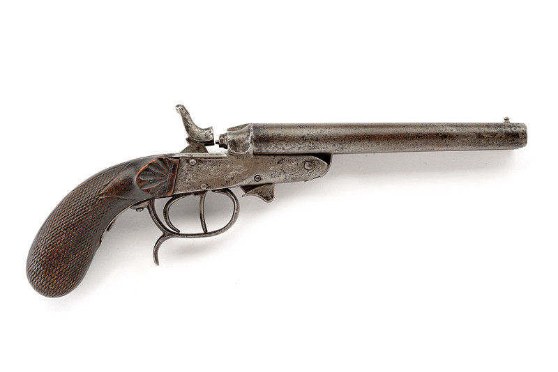 Pistola a retrocarica a due canne