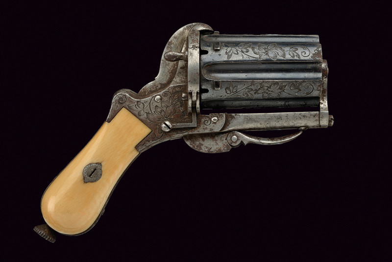 Raro pepperbox a spillo in astuccio